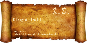Kluger Dolli névjegykártya